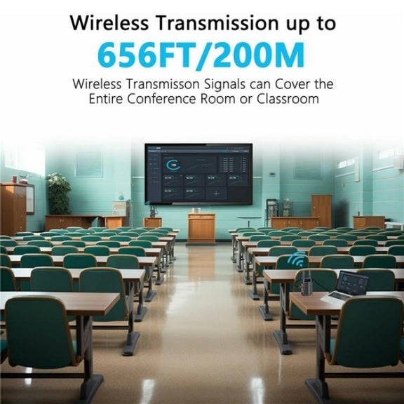 VRRIIS 097 4K HD Video HDMI Wireless Extender Kit Audio Video Wireless Transmitter Receiver, Plug:EU Plug