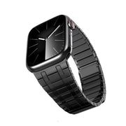 For Apple Watch 46mm / 49mm / 45mm / 44mm One Bead Magnetic Milan Stainless Steel Watch Band(Black)