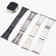 For Apple Watch 46mm / 49mm / 45mm / 44mm One Bead Magnetic Milan Stainless Steel Watch Band(Black)