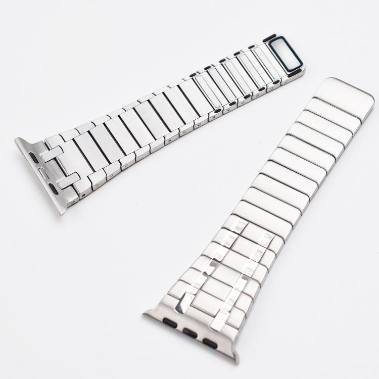 For Apple Watch 46mm / 49mm / 45mm / 44mm One Bead Magnetic Milan Stainless Steel Watch Band(Titanium Color) - Watch Bands by PMC TechLife | Online Shopping South Africa | PMC TechLife | Buy Now Pay Later Mobicred