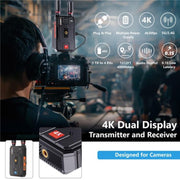 VRRIIS 097PRO Outdoor Live Streaming Audio Video Wireless Transmitter Receiver 4K HD Extender, Plug:AU Plug