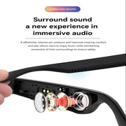 D13 Smart Glasses, Support Bluetooth Call / Bluetooth Music / Remote Control Photo(White)