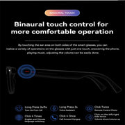 D13 Smart Glasses, Support Bluetooth Call / Bluetooth Music / Remote Control Photo(Black)