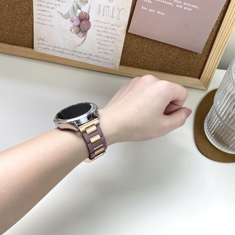 22mm Folding Magnetic Buckle Stainless Steel Rubber Watch Band(Purple+Rose Gold) - free shipping - PMC TechLife - Order now!