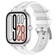 For Redmi Watch 5 / Xiaomi Smart Band 9 Pro Silver Metal Connector Silicone Watch Band(White) - free shipping - PMC TechLife - Order now!