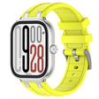 For Redmi Watch 5 / Xiaomi Smart Band 9 Pro Silver Metal Connector Silicone Watch Band(Yellow) - free shipping - PMC TechLife - Order now!