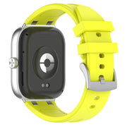 For Redmi Watch 5 / Xiaomi Smart Band 9 Pro Silver Metal Connector Silicone Watch Band(Yellow)