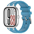 For Redmi Watch 5 / Xiaomi Smart Band 9 Pro Silver Metal Connector Silicone Watch Band(Sea Blue) - free shipping - PMC TechLife - Order now!