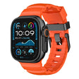 For Apple Watch 46mm / 49mm / 45mm / 44mm Black Buckle Field Path Fluororubber Watch Band(Orange) - free shipping - PMC TechLife - Order now!