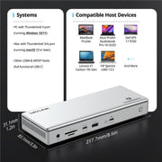 WAVLINK UTD45 96W Charging 8K / 4K Display Thunderbolt 4 Docking Station 13-in-1 Hub(US Plug)