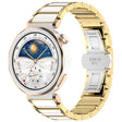 18mm Zinc Alloy Butterfly Buckle Ceramic White Metal Watch Band(Gold+White) - free shipping - PMC TechLife - Order now!