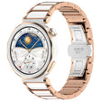 18mm Zinc Alloy Butterfly Buckle Ceramic White Metal Watch Band(Rose Gold+White) - free shipping - PMC TechLife - Order now!