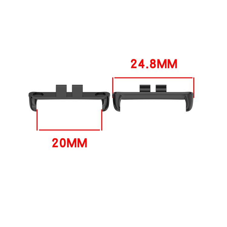 For Honor ROSSINI 2i 1 Pair Metal Head Watch Band Connector(Black) - free shipping - PMC Jewellery - Order now!