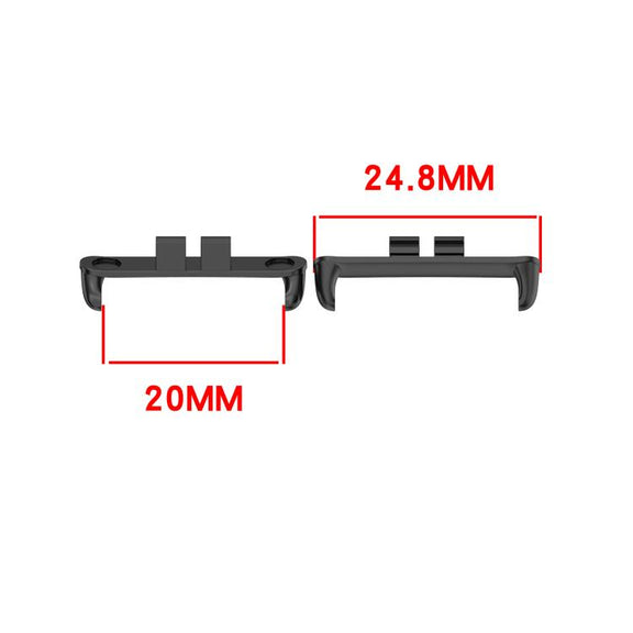 For Honor ROSSINI 2i 1 Pair Metal Head Watch Band Connector(Black)