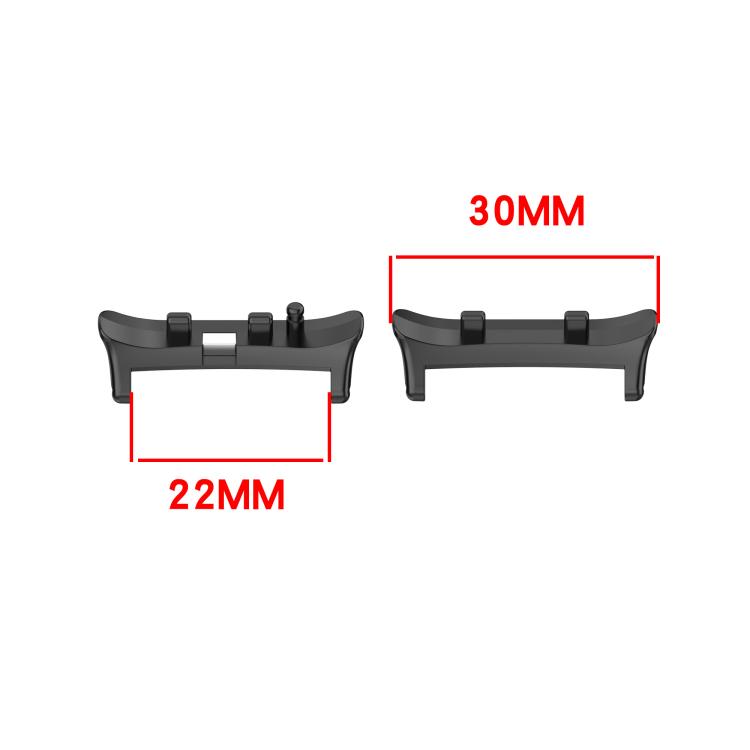 For Huawei Watch D2 1 Pair Metal Head Watch Band Connector(Gray)