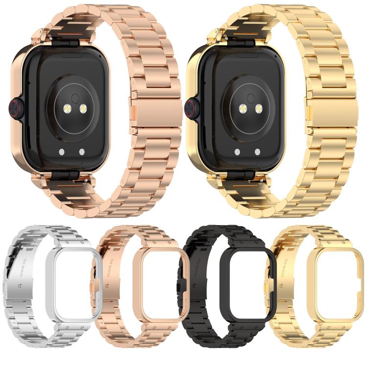 For vivo Watch GT Watch Frame Integrated Three Beads Stainless Steel Watch Band(Gold)