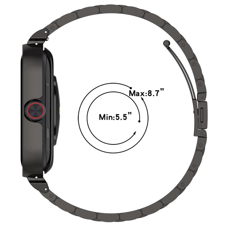 For vivo iQOO Watch GT Watch Frame Integrated Three Beads Stainless Steel Watch Band(Gold) - free shipping - PMC TechLife - Order now!
