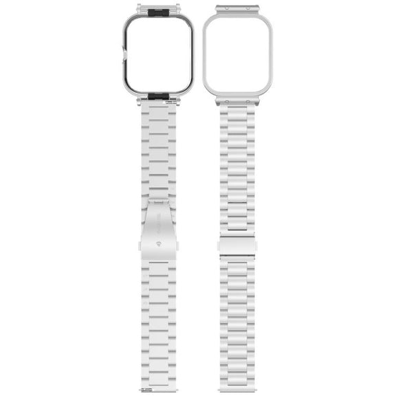 For vivo iQOO Watch GT Watch Frame Integrated Three Beads Stainless Steel Watch Band(Silver)