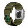 For Apple Watch 42mm / 41mm / 40mm / 38mm Kalebol Hook and Tri-Loop Nylon Watch Band(Army Green) - free shipping - PMc TechLife - Order now!