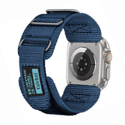 For Apple Watch 42mm / 41mm / 40mm / 38mm Kalebol Hook and Tri-Loop Nylon Watch Band(Blue)
