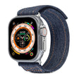 For Apple Watch 46mm / 49mm / 45mm / 44mm Kalebol Cool Denim Nylon Hook and Loop Fastener Watch Band(Gray) - free shipping - PMC TechLife - Order now!
