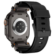 For Apple Watch 46mm / 49mm / 45mm / 44mm Kalebol Outdoor Explorer Metal Connector TPU Watch Band(Black)