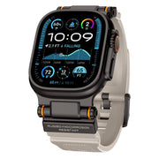 For Apple Watch 46mm / 49mm / 45mm / 44mm Kalebol Outdoor Explorer Metal Connector TPU Watch Band(Black Starlight)