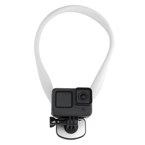 C071 Neck Strap Mount Silicone Metal Bracket For GoPro / Insta360 / DJI Action Cameras