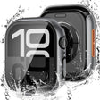 For Apple Watch SE / Series 44mm Tempered Film Integrated PC Watch Protective Case(Original Machine Black) - Watch Cases by PMC TechLife | Online Shopping South Africa | PMC TechLife | Buy Now Pay Later Mobicred