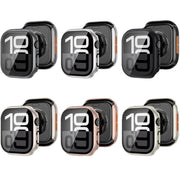 For Apple Watch Series 10 46mm Tempered Film Integrated PC Watch Protective Case(Original Machine Black)