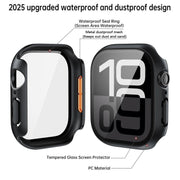 For Apple Watch Series 10 46mm Tempered Film Integrated PC Watch Protective Case(Original Machine Black)