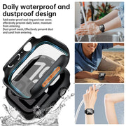 For Apple Watch SE / Series 40mm Tempered Film Integrated PC Watch Protective Case(Original Machine Black)