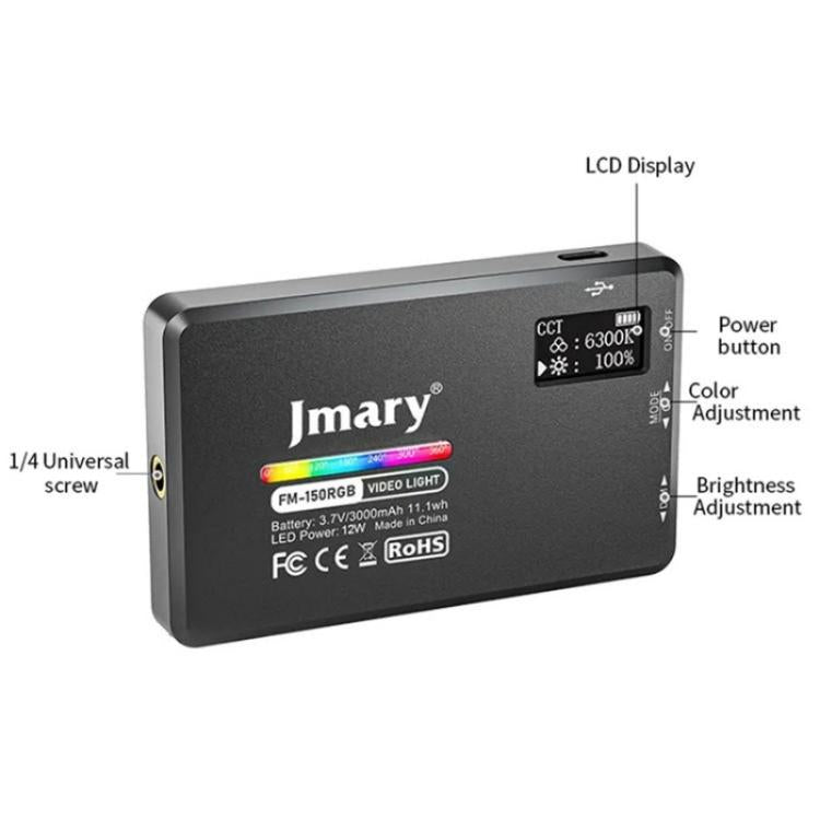 JMARY FM-150RGB For Smartphone Laptop Camera Portable LED RGB Photography Video Light - free shipping - PMC Jewellery - Order now!