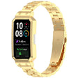 For Huawei Band 10 / 10 NFC / 9 / 9 NFC Watch Frame Integrated Three Beads Stainless Steel Watch Band(Gold) - free shipping - PMC TechLife - Order now!