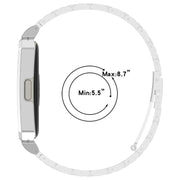 For Huawei Band 10 / 10 NFC / 9 / 9 NFC Watch Frame Integrated Three Beads Stainless Steel Watch Band(Silver)