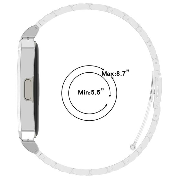 For Huawei Band 10 / 10 NFC / 9 / 9 NFC Watch Frame Integrated Three Beads Stainless Steel Watch Band(Silver)