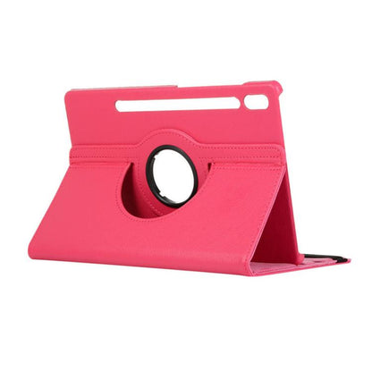 For Samsung Galaxy Tab S10+ / S9 FE+ / S9+ ENKAY 360 Degree Rotation Litchi Leather Smart Tablet Case(Rose Red) - free shipping - PMC Jewellery - Order now!