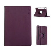 For Samsung Galaxy Tab S10+ / S9 FE+ / S9+ ENKAY 360 Degree Rotation Litchi Leather Smart Tablet Case(Dark Purple)