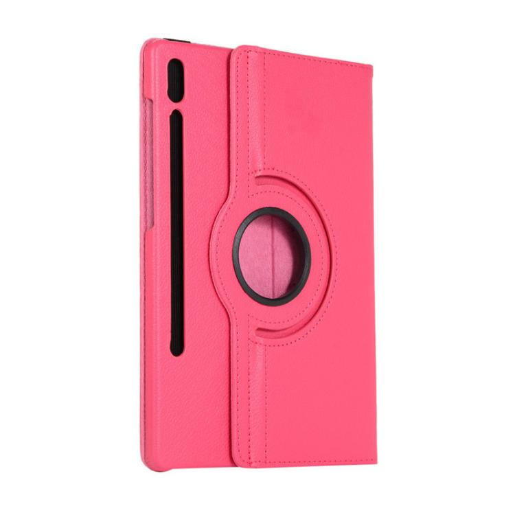 For Samsung Galaxy Tab S10+ / S9 FE+ / S9+ ENKAY 360 Degree Rotation Litchi Leather Smart Tablet Case(Dark Purple)