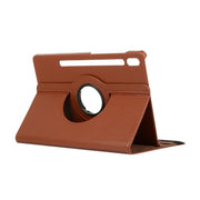 For Samsung Galaxy Tab S10+ / S9 FE+ / S9+ ENKAY 360 Degree Rotation Litchi Leather Smart Tablet Case(Brown)