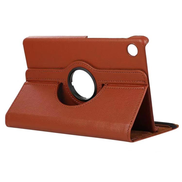 For Samsung Galaxy Tab A9+ 11.0 ENKAY 360 Degree Rotation Litchi Leather Smart Tablet Case(Brown) - free shipping - PMc TechLife - Order now!