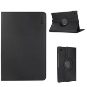 For Samsung Galaxy Tab A9 8.7 ENKAY 360 Degree Rotation Litchi Leather Smart Tablet Case(Black)