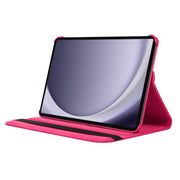 For Samsung Galaxy Tab A9 8.7 ENKAY 360 Degree Rotation Litchi Leather Smart Tablet Case(Black)