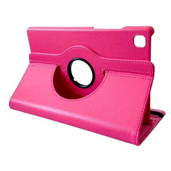 For Samsung Galaxy Tab A7 Lite 8.7 ENKAY 360 Degree Rotation Litchi Leather Smart Tablet Case(Rose Red)