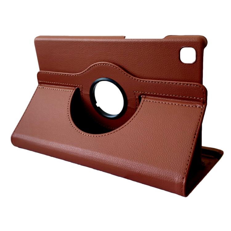 For Samsung Galaxy Tab A7 Lite 8.7 ENKAY 360 Degree Rotation Litchi Leather Smart Tablet Case(Brown) - free shipping - PMc TechLife - Order now!