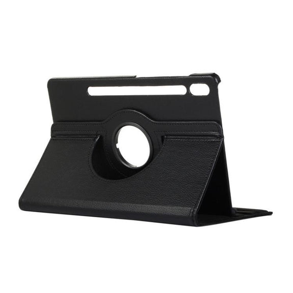 For Samsung Galaxy Tab S10 Ultra / S9 Ultra ENKAY 360 Degree Rotation Litchi Leather Smart Tablet Case(Black)