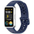 For Huawei Band 10 / 9 / 8 Metal Head Round Hole Nail Button Silicone Watch Band(Original Blue) - Watch Bands by PMC TechLife | Online Shopping South Africa | PMC TechLife | Buy Now Pay Later Mobicred