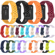 For Huawei Band 10 / 9 / 8 Metal Head Round Hole Nail Button Silicone Watch Band(Original Blue)