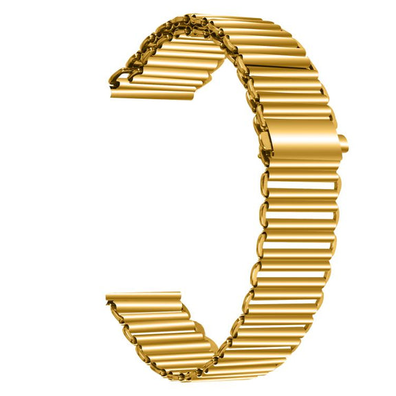 18mm Loop Slingshot Buckle Stainless Steel Watch Band(Gold)