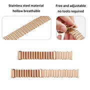 20mm Loop Slingshot Buckle Stainless Steel Watch Band(Rose Gold)